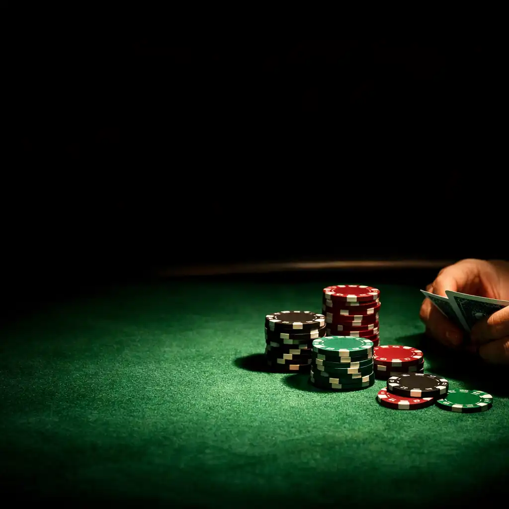 Professional poker table under dramatic overhead lighting at Card Grove Bathurst